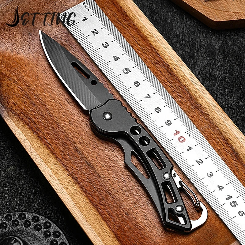 Jetting Stainless Steel Folding Keychain Knife