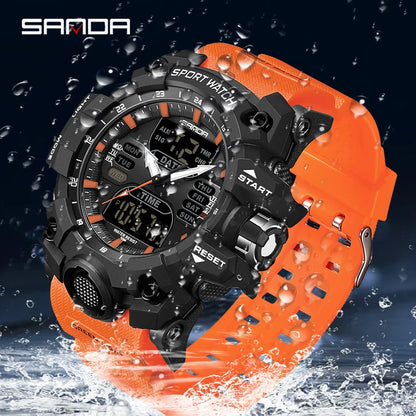 SANDA Military Dual Display Sports Watch